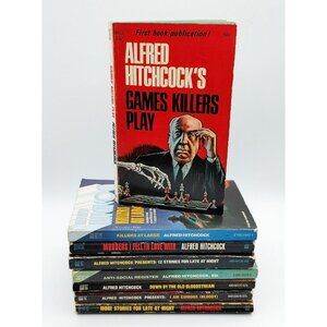 Alfred Hitchcock Lot of 8 Vintage Paperbacks 1960s And 1970s Short Stories